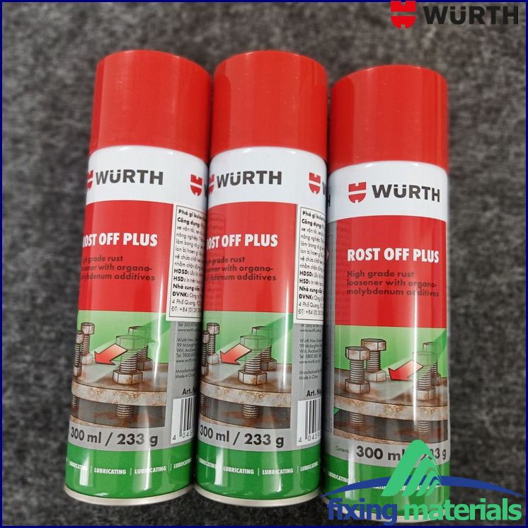 [HCM]Chất phá gỉ sét WURTH ROST-OFF Plus dạng chai xịt 300ml/233g
