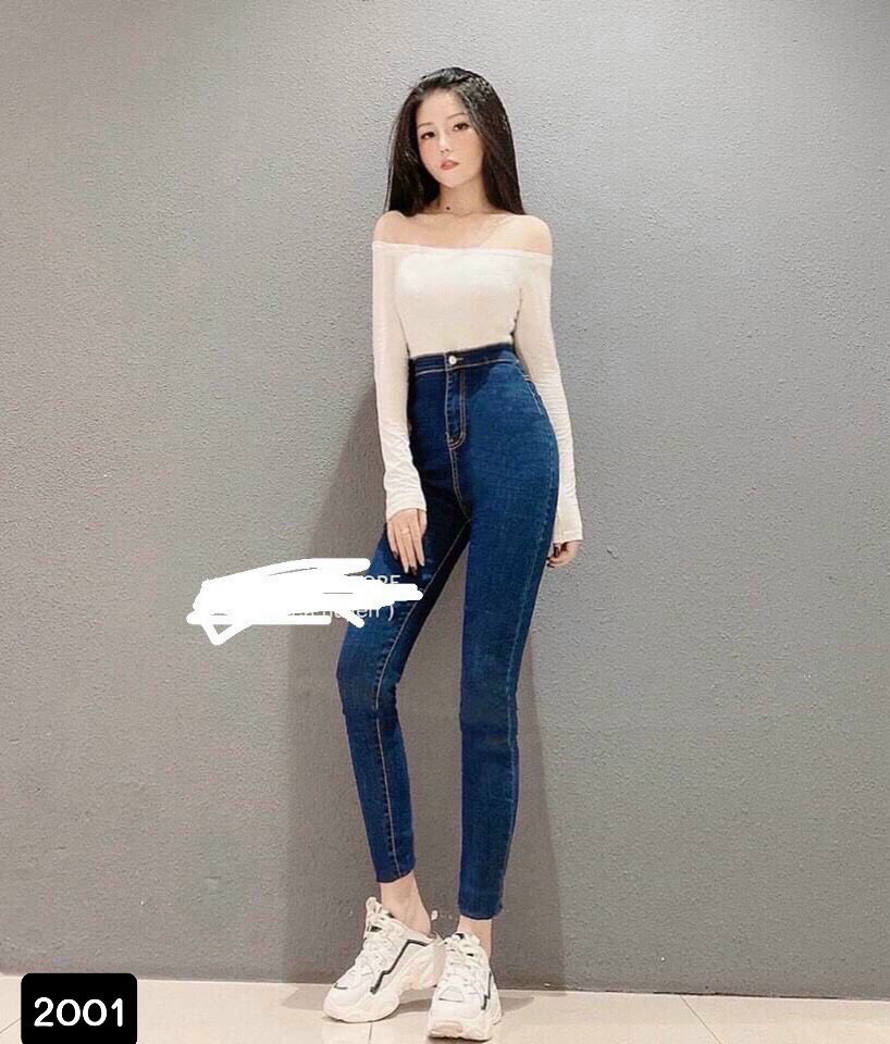 QUẦN JEAN ÔM LƯNG CAO CHẤT CO DÃN MỀM MỊN UNISEX CHẤT VIỆT