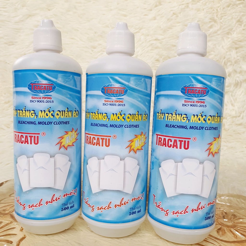 Nước tẩy trắng quần áo mốc ố tracatu 500ml an toàn da tay
