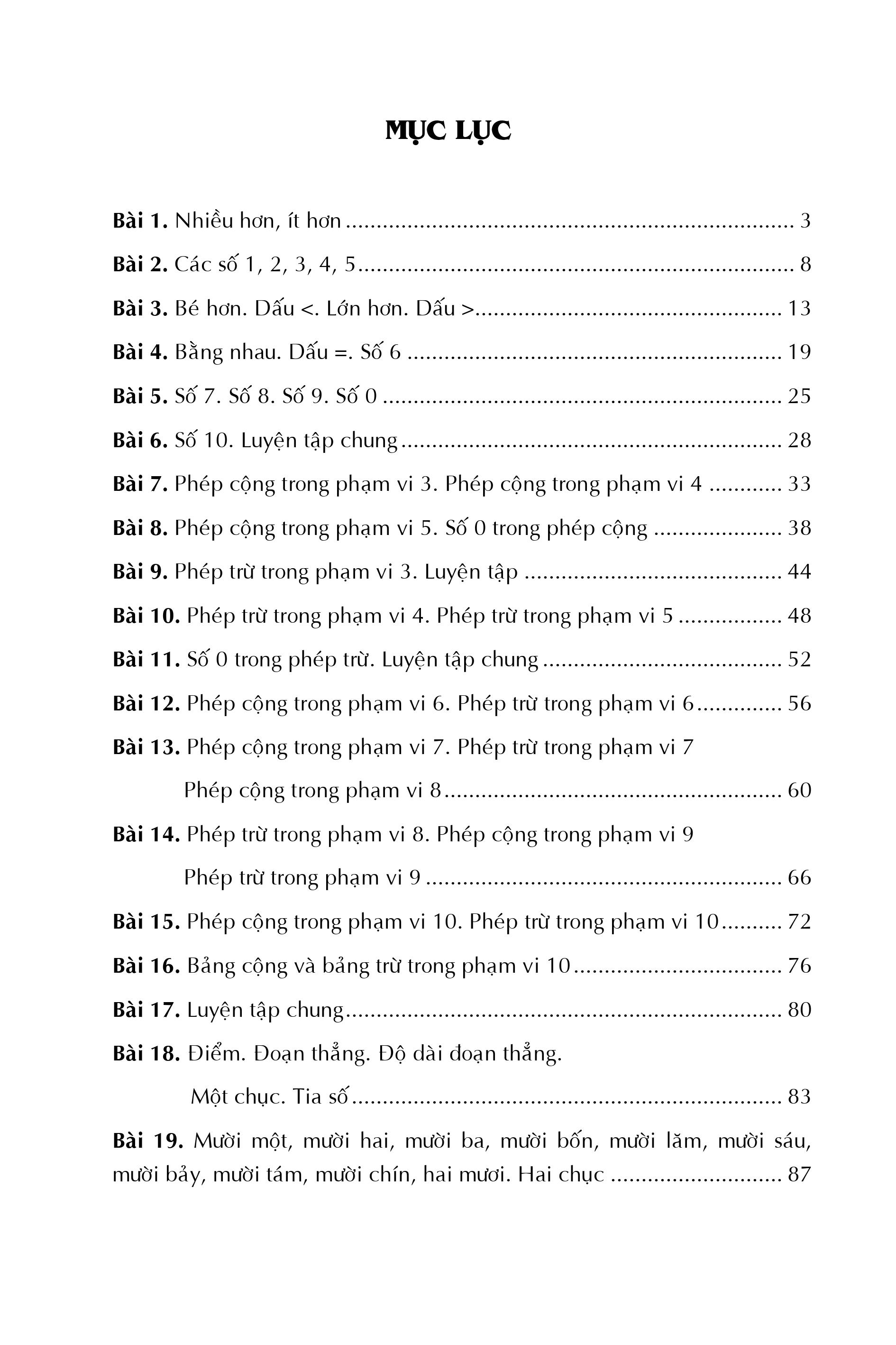 ĐỂ HỌC GIỎI TOÁN 1