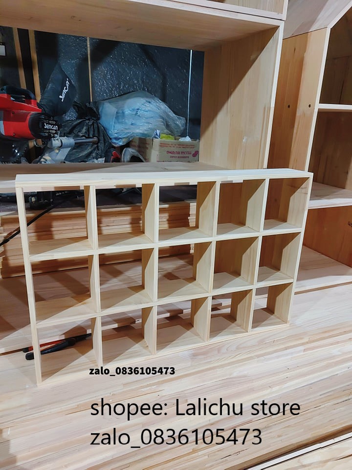 kệ để cốc bằng gỗ decor trang trí