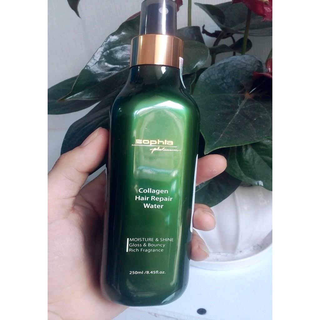 Xịt dưỡng collagen sophia phục hồi tóc collagen hair repair water 250ml