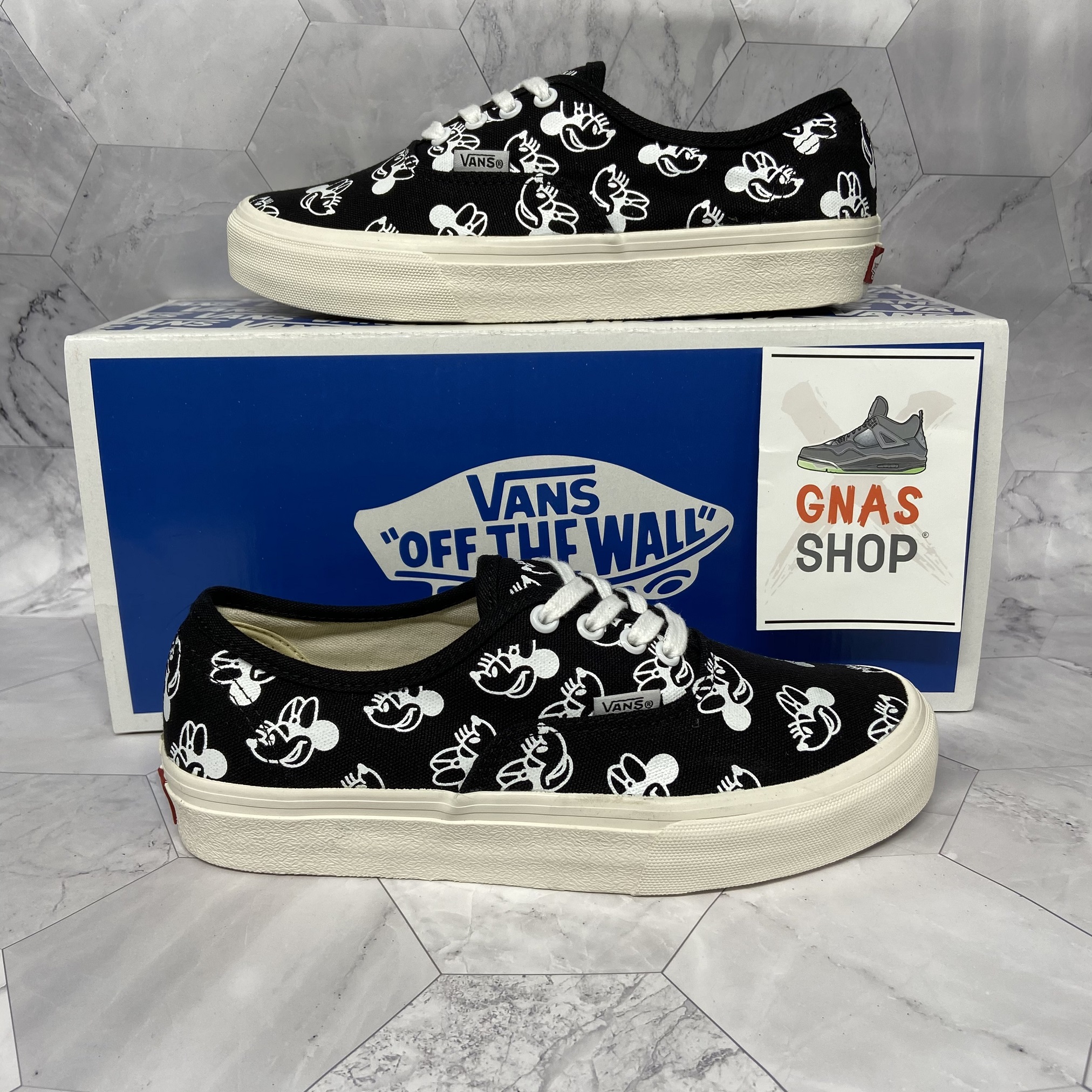 [HCM]Giày thể thao nữ Vans Mickey trắng đen chuẩn 1:1