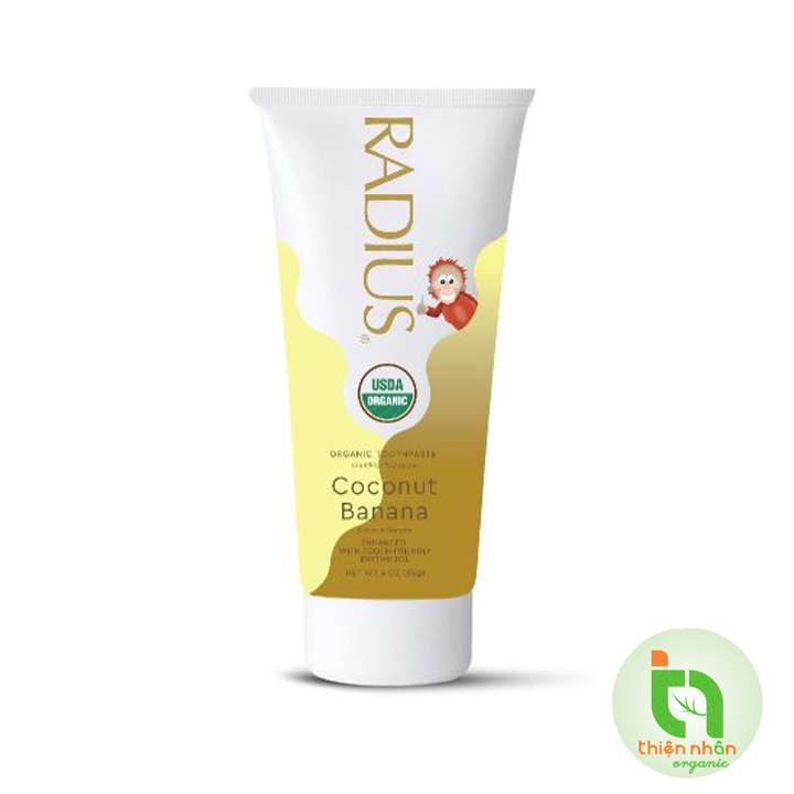 Kem đánh răng trẻ em chuối dừa Radius 85gr