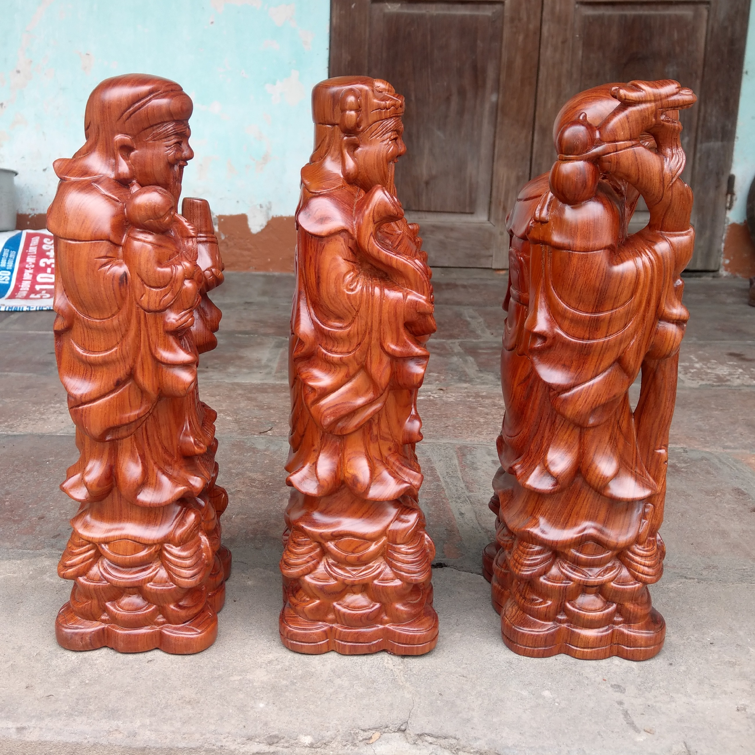 Tam Đa Gỗ Hương Đá - Đế Tiền - Cao 30cm