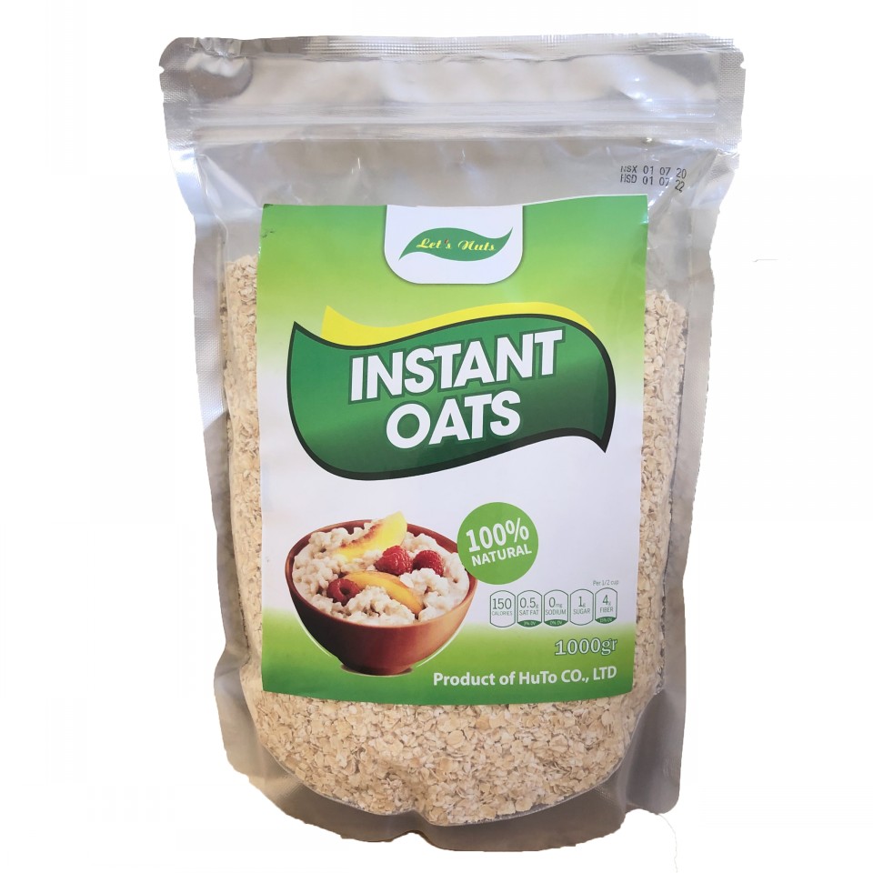 HCMYến mạch instant oats loại cán vỡ túi 1kg giúp giảm cân bé ăn dặm tăng