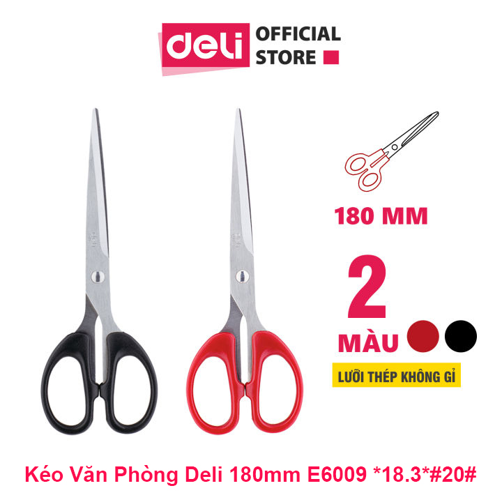(1 Cây) Kéo Văn Phòng Deli 180mm E6009