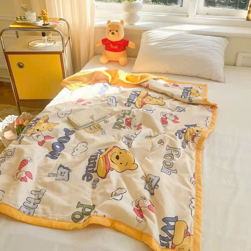 Chăn cotton đũi trẻ em VIỀN TO, Chăn đũi cho bé mùa hè thu KT 110x150cm, chăn trẻ em mỏng mát đắp hè thu êm thoáng