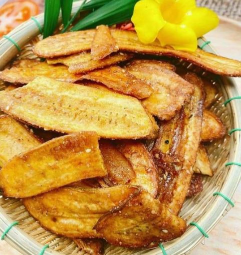 500g chuối sấy mè gừng thơm ngon