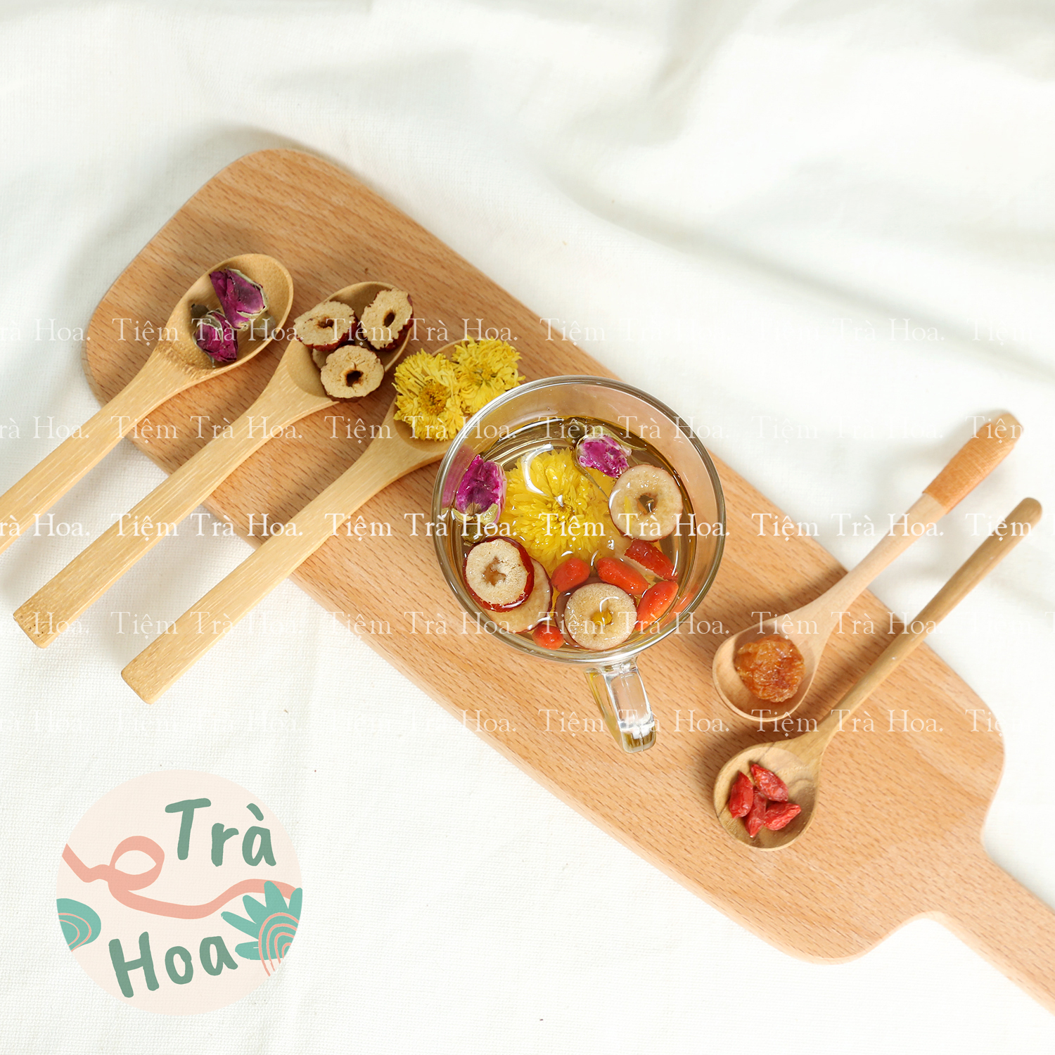 Set 10 gói Trà Dưỡng Nhan 5 vị (Táo Đỏ, Kỷ Tử, Nhãn Nhục, Hoa Cúc, Hoa Hồng)