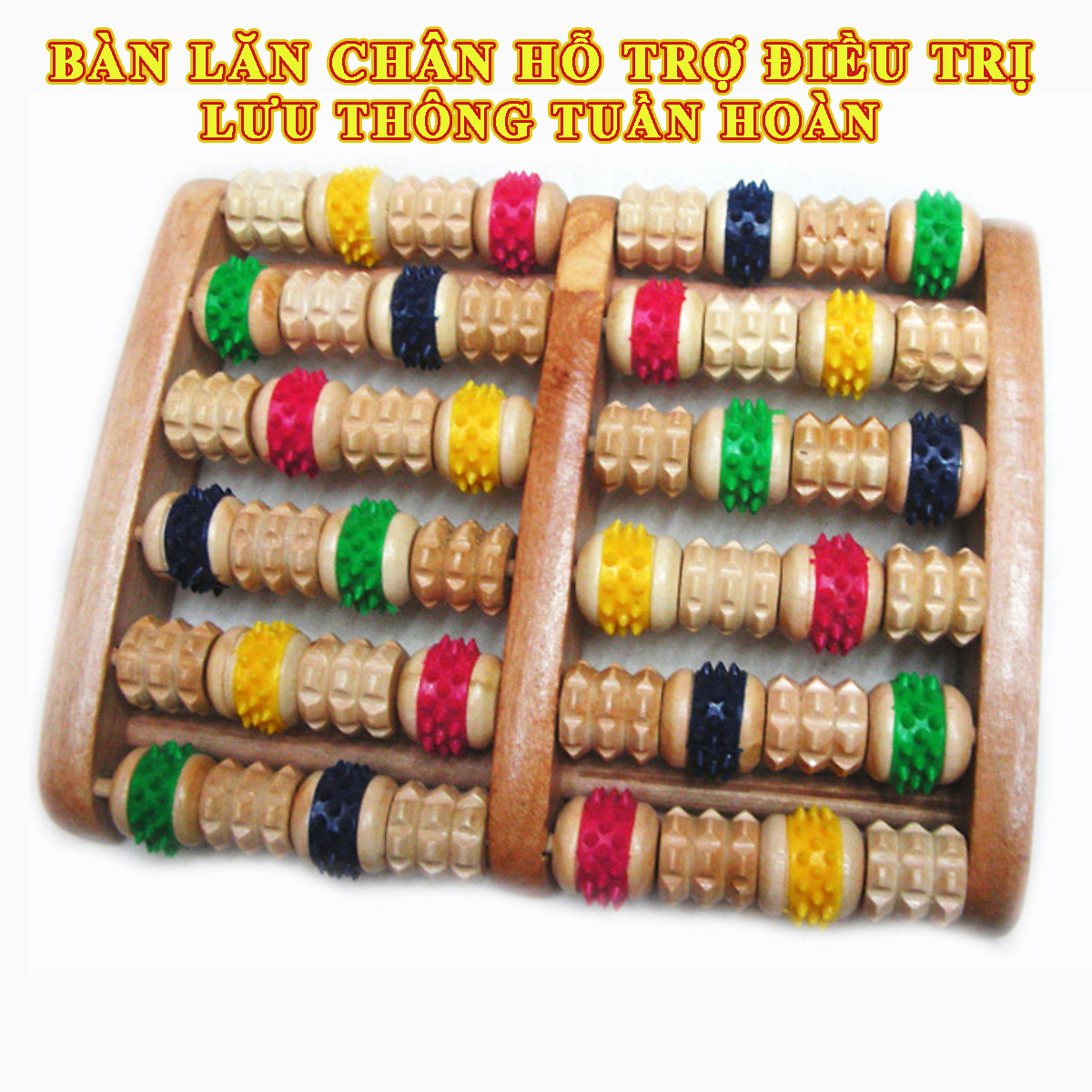 Bàn Lăn Gỗ Massage Chân 6 Thanh Bằng Gỗ + Cao Su Cao Cấp Dụng Cụ Massage Bàn Chân Bằng Gỗ Hàng Nơi bán Dụng cụ massage chân bằng gỗ Bàn lăn chân gỗ có núm bàn massage gan bàn chân giá rẻ loại tốt.