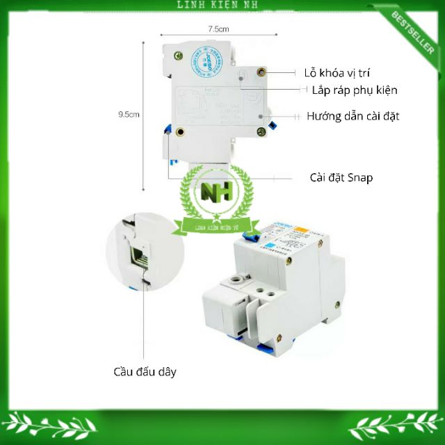 Aptomat chống giật 1Pha DZ47-63