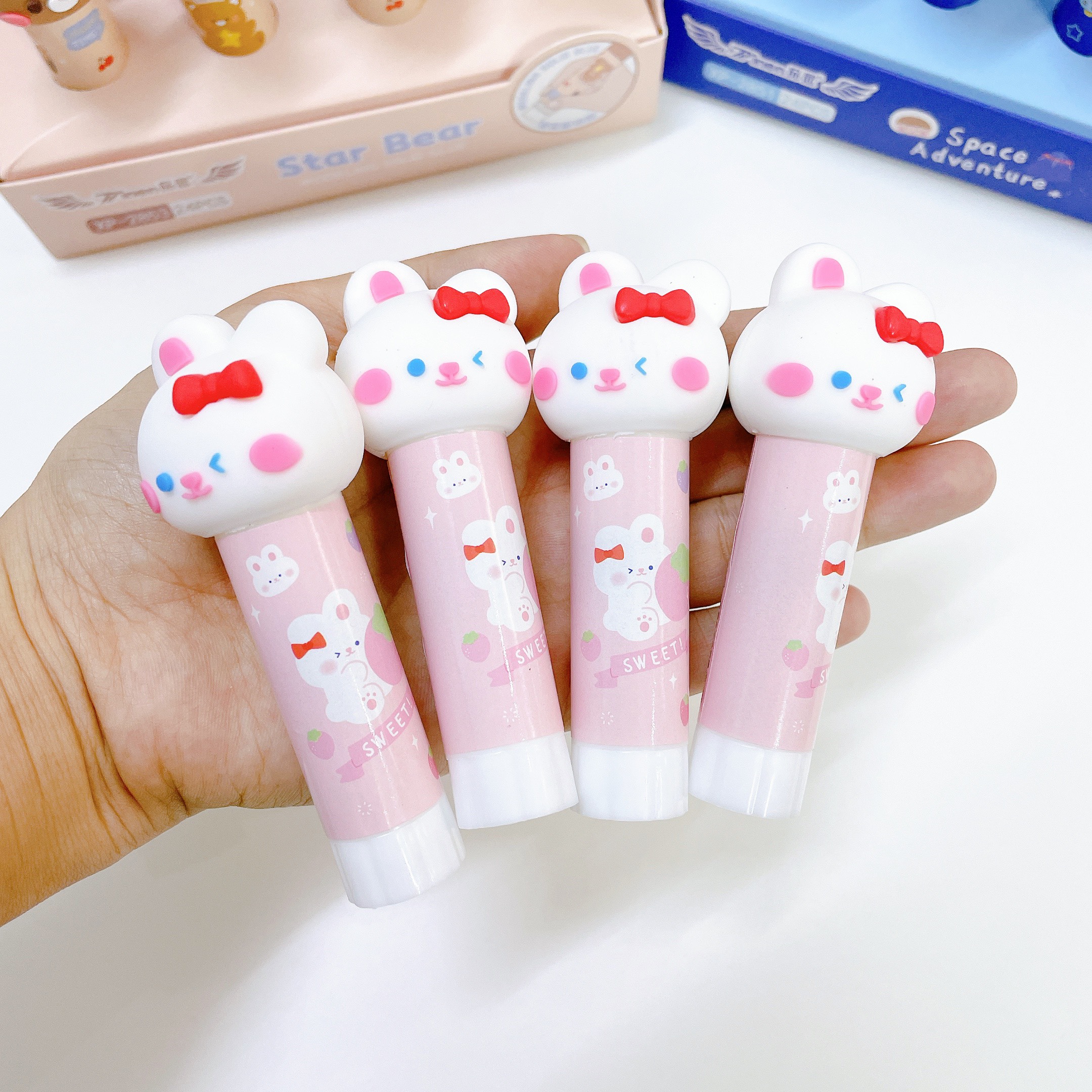 Hồ Khô Dán Giấy Đầu Thú Hoạt Hình Dễ Thương