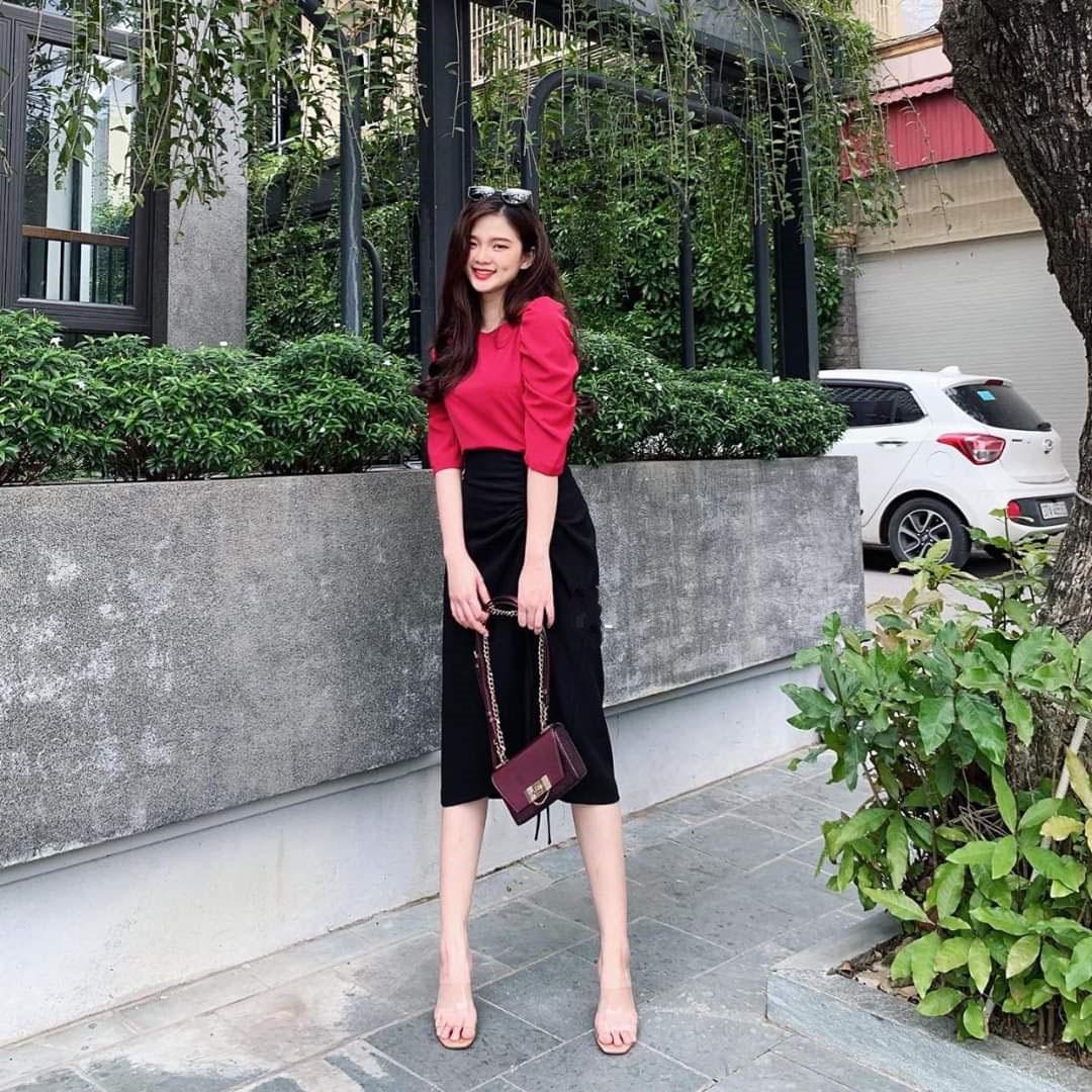 [HCM]CHÂN VÁY CHỮ A DÂY RÚT ANNA