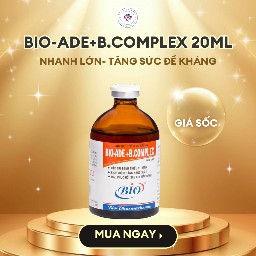 [HCM]Bio-ADE.BComplex chai 20ml. Bổ sung Vitamin cho thú