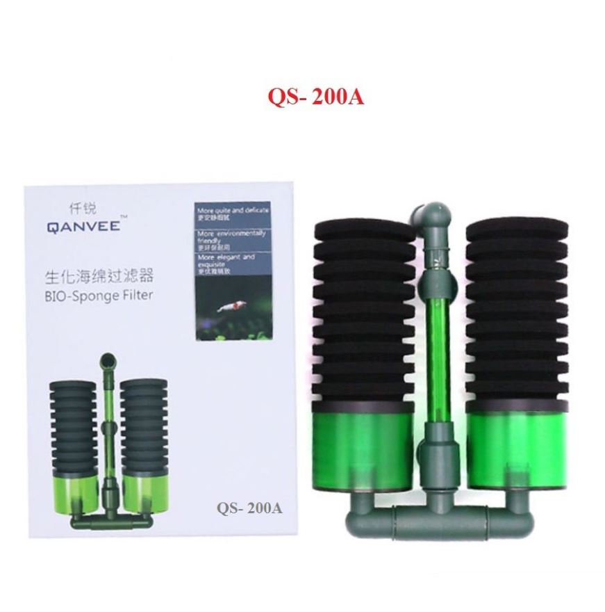 Lọc Bio QS-100/200A nuôi tôm, tép, cá nhỏ