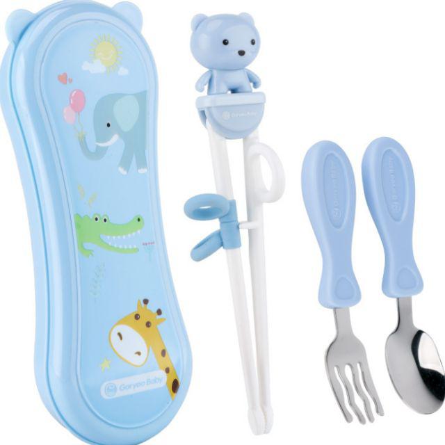 Bộ muỗng đũa nĩa tập ăn cho bé thương hiệu goryeo baby hàn quốc