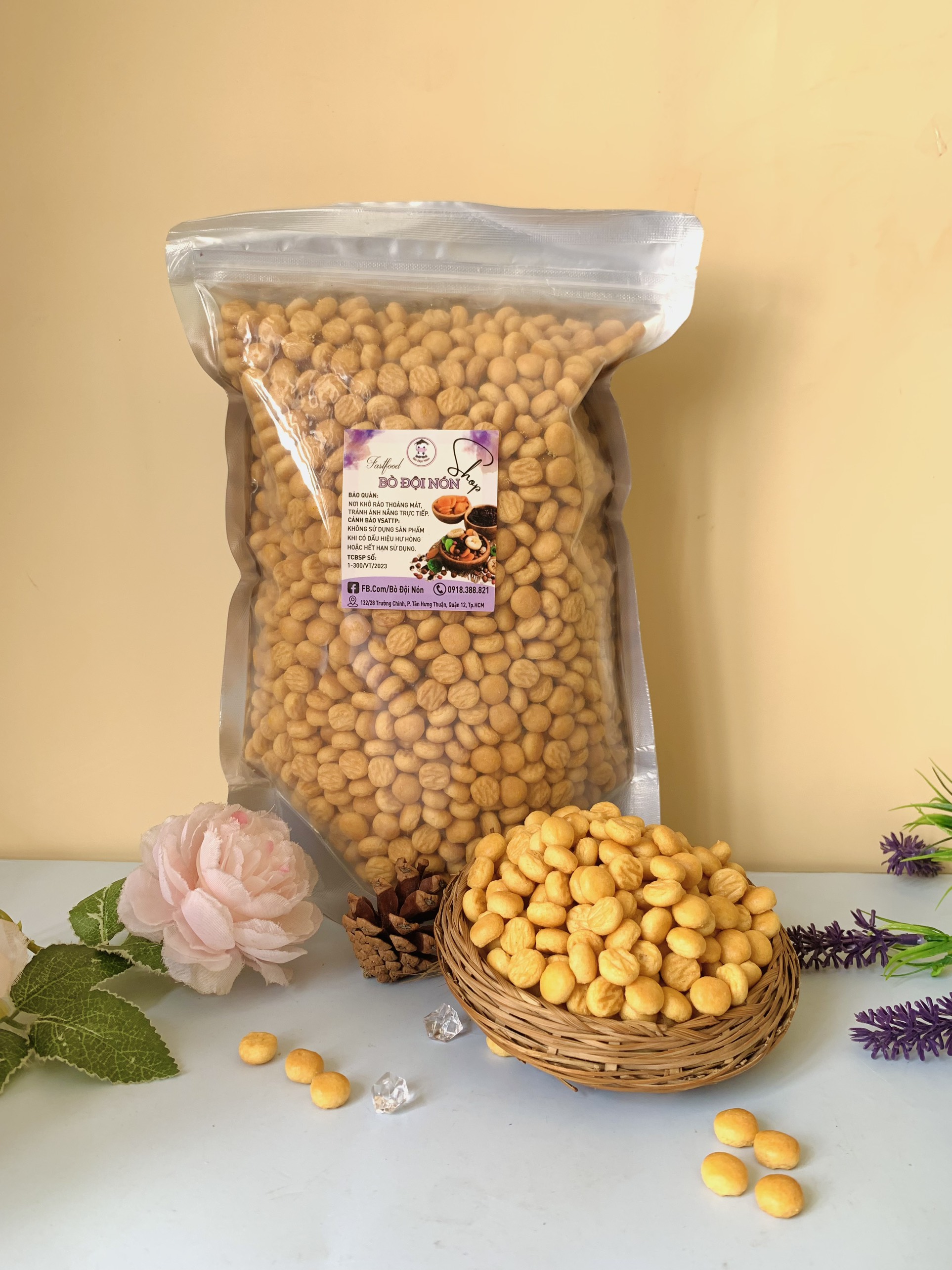 500g bánh hạt ngọc Bò Đội Nón