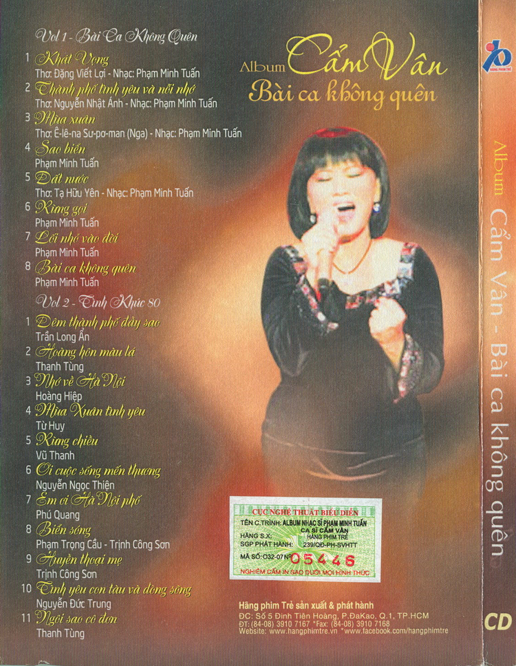 Bộ 4 đĩa CD nhạc Cẩm vân 2