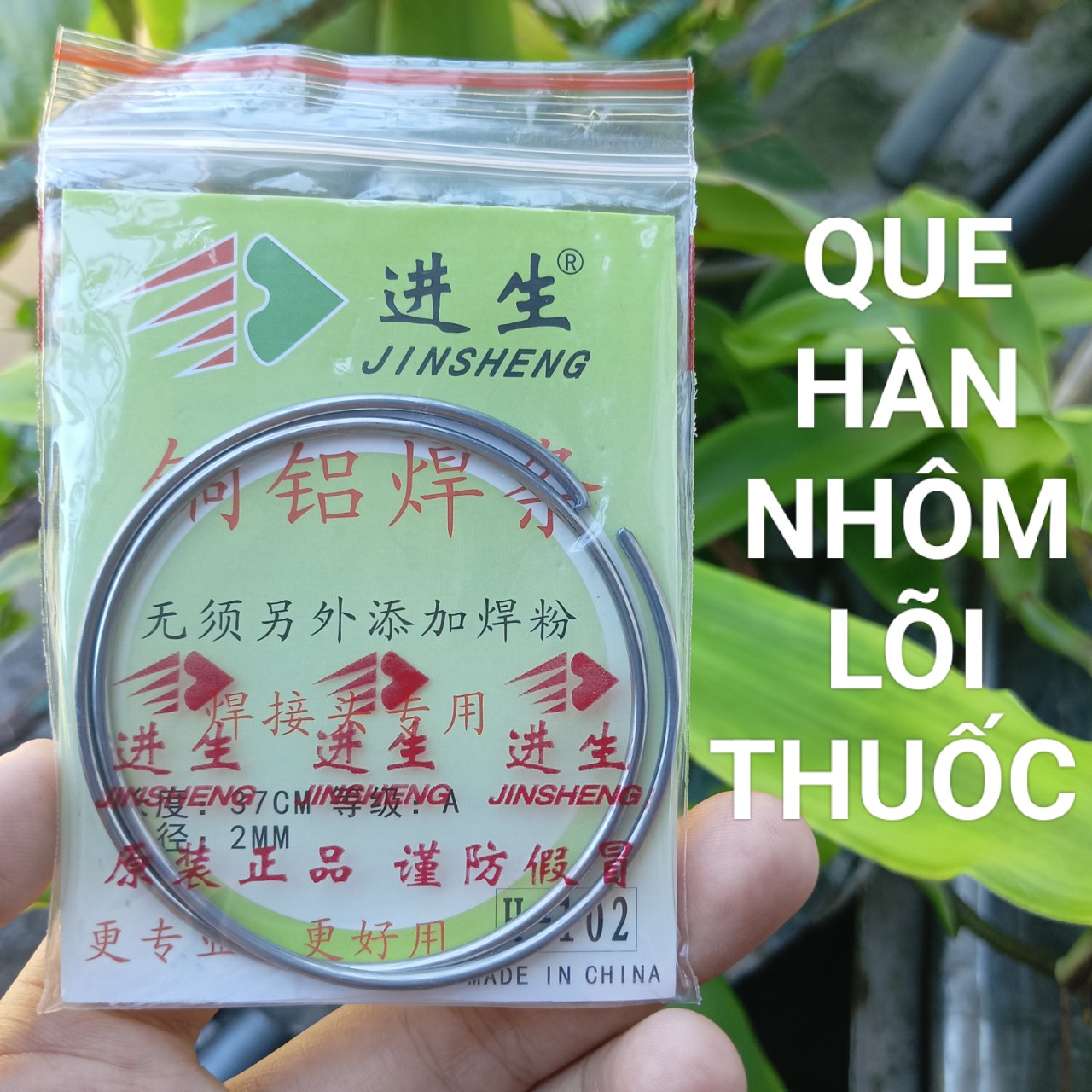 Que hàn nhôm lõi thuốc SIÊU nhẹ lửa 37cm x 2mm - dây Hàn nhôm