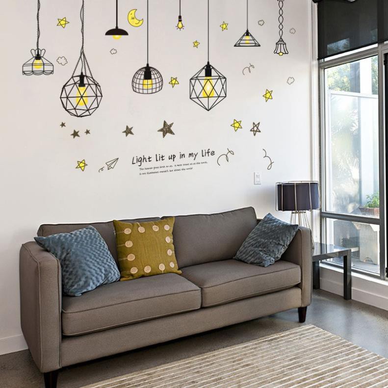 Decal Dán Tường Chùm Đèn Xinh Xắn