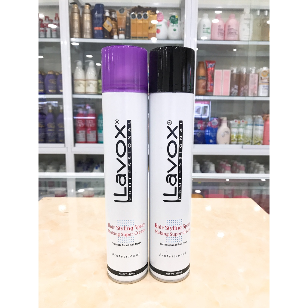Keo Xịt Tóc Giữ Nếp Cứng và Mềm Lavox 420ml
