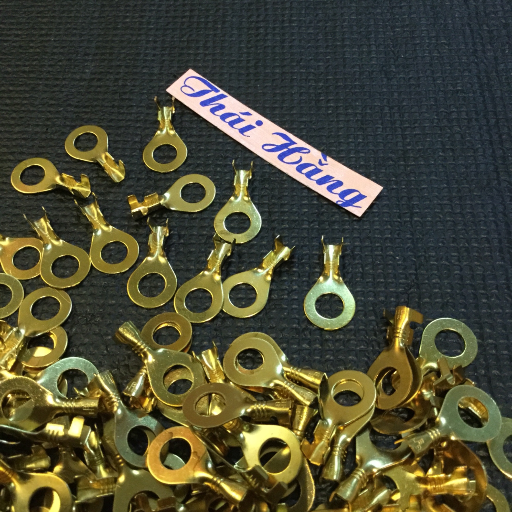 100 chiếc đầu cốt thau lỗ 0.7 mm