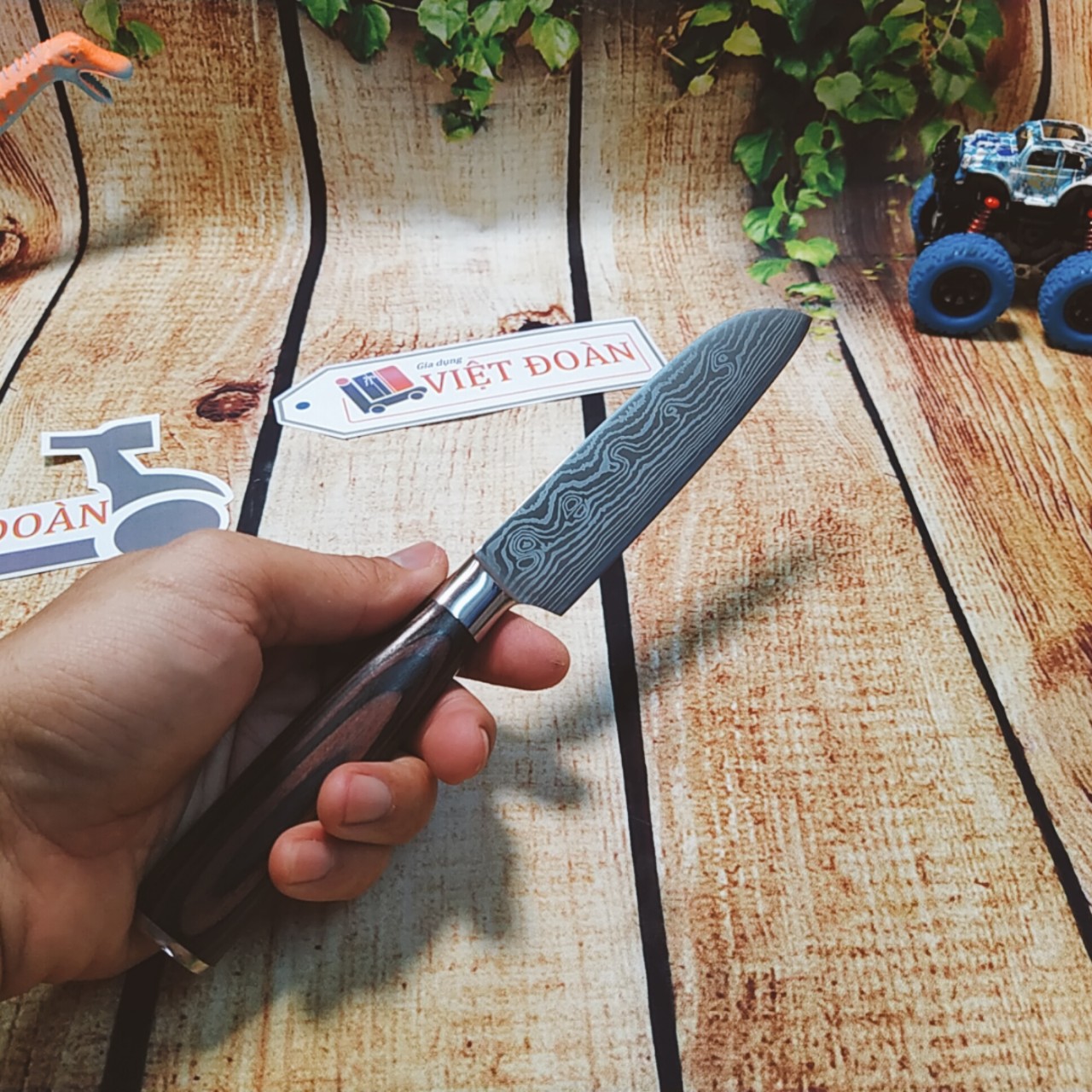 Dao Seki Nhật Bản vân hoa - Dao gọt nhỏ gọn 24cm, dùng thái  mỏng rau củ quả chuyên nghiệp, dùng trong nhà hàng, quán bar và phòng bếp đẳng cấp - Hàng nội địa Nhật CAO CẤP.