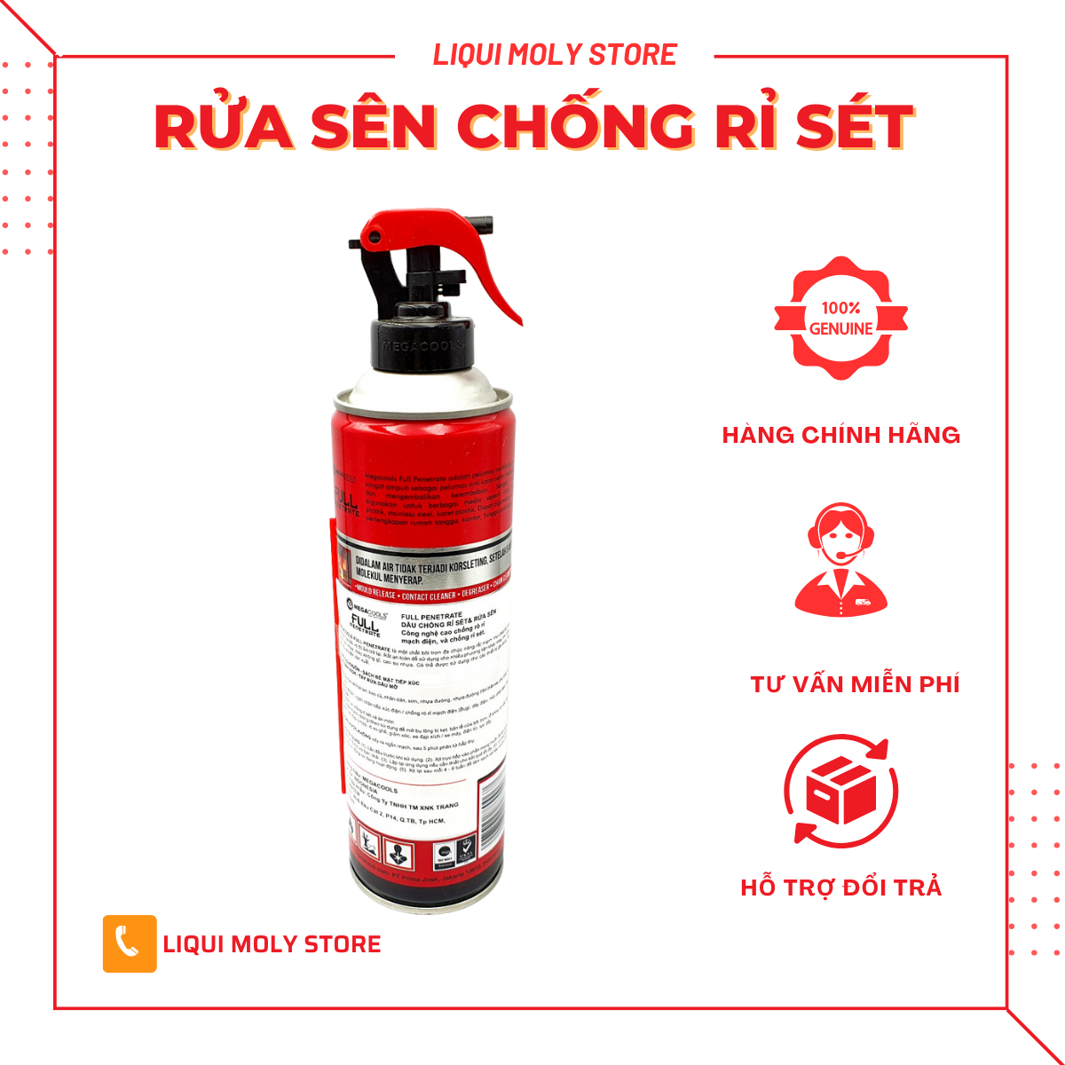 RỬA SÊN CHỐNG RỈ SÉT MEGACOOLS FULL PENETRATE