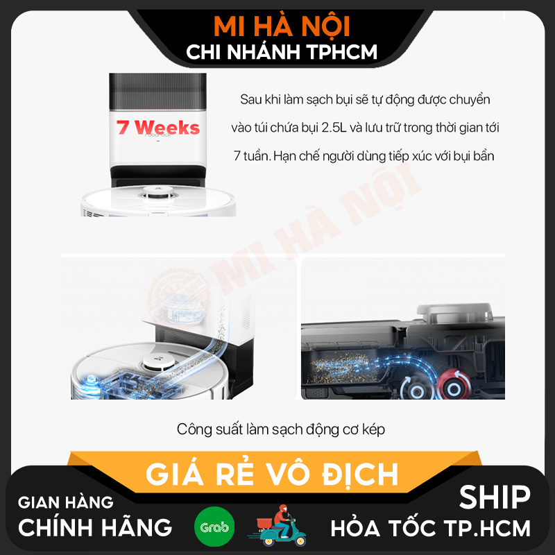Robot hút bụi lau nhà thông minh Roborock S8