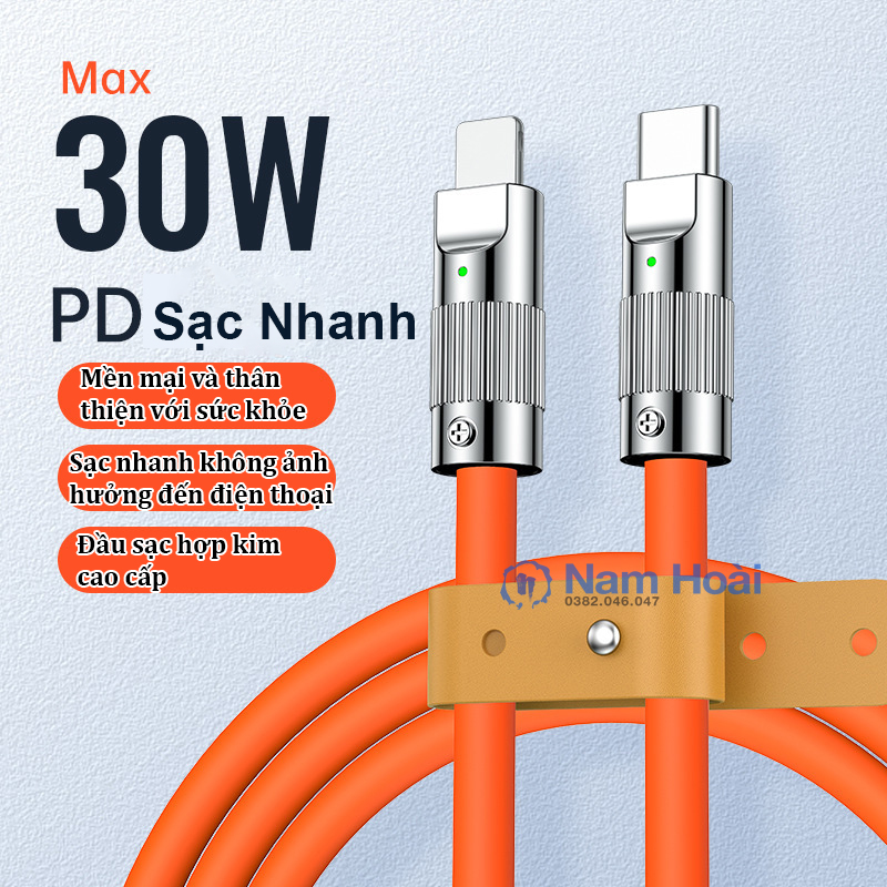 Dây Cáp Sạc Nhanh Siêu Bền 120W 6A Micro USB Type C Bằng Silicone cao cấp