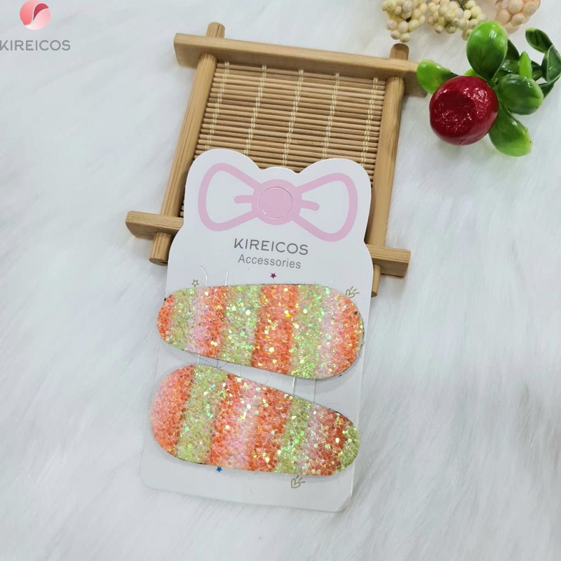 [HCM]Set 2 Kẹp Bấm Mái Lấp Lánh Có nhũ cho bé