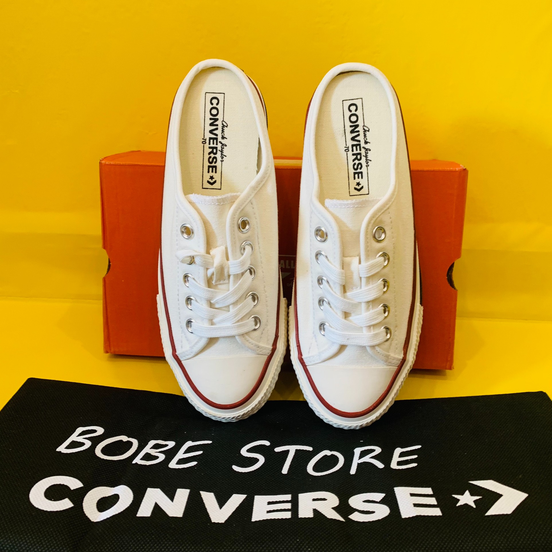 Giày Sục nữ converse 1970s màu trắng kem ( Tặng túi converse + bill + tất)