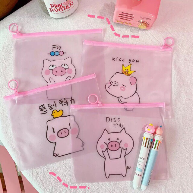 [HCM]Túi đựng bút cute hình HEO HỒNG