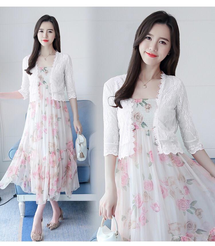 [HCM]Áo khoác ren form lửng tay lỡ