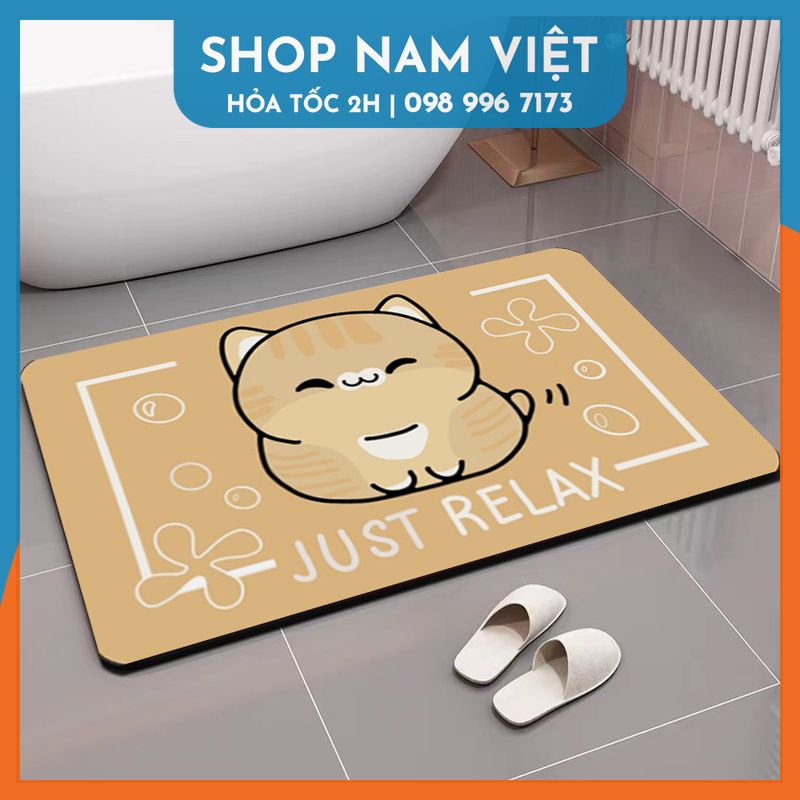 Thảm chùi chân 4 lớp siêu thấm hút - họa tiết hoạt hình navivu
