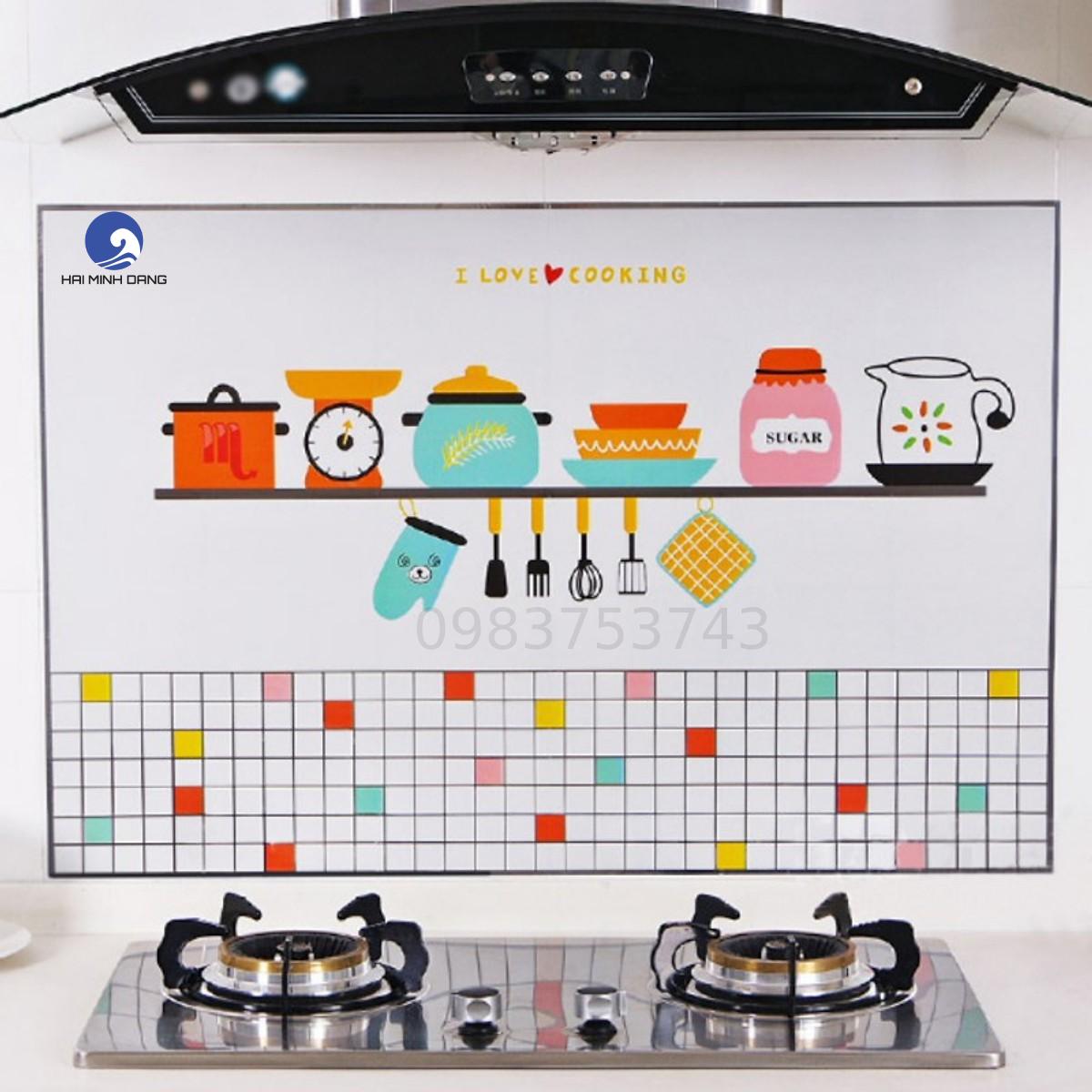Giấy Dán Bếp Cách Nhiệt 3D Mẫu Mới Siêu Bền