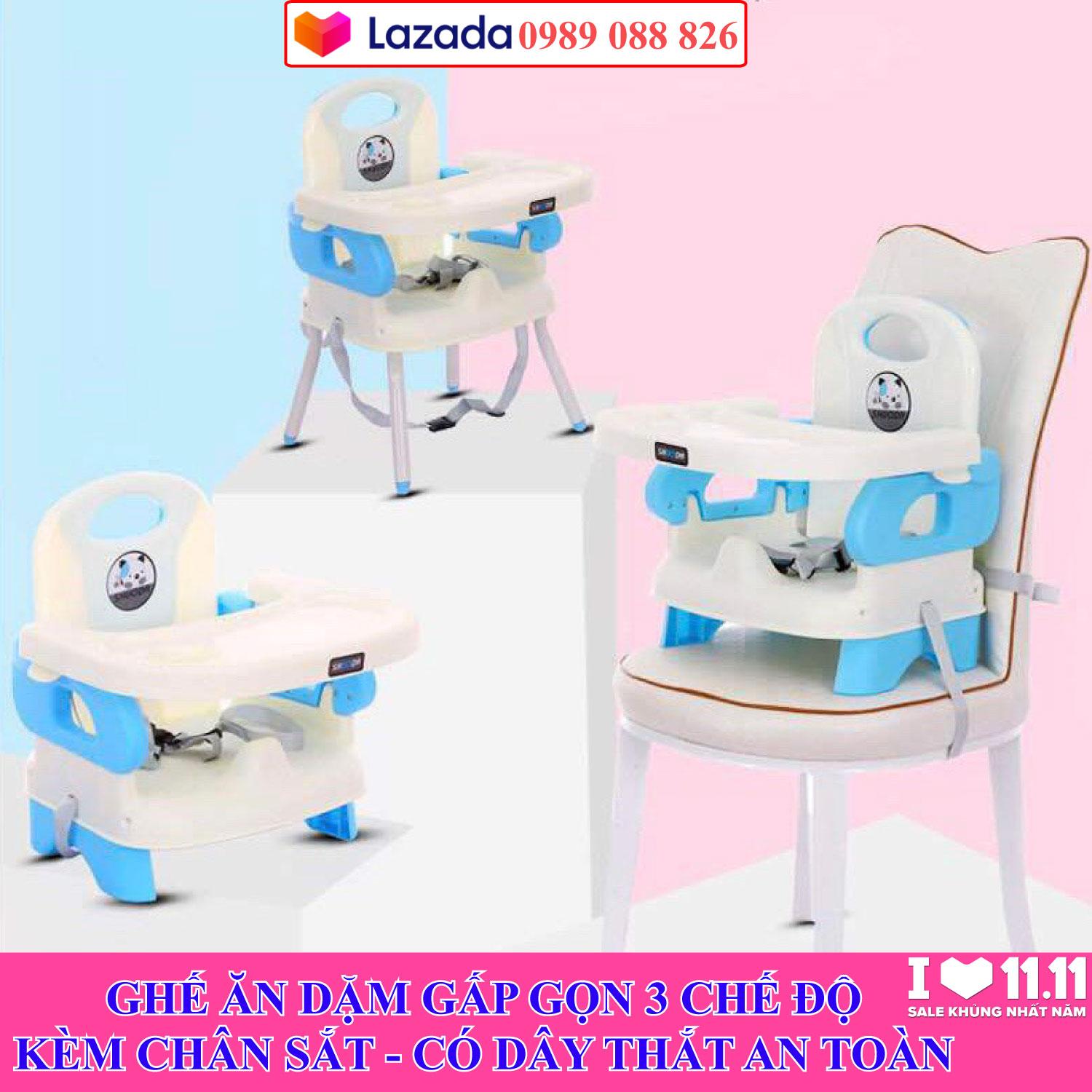 Giá Quá Tốt Để Có GHẾ ĂN DẶM GẤP GỌN 3 CHẾ ĐỘ - KÈM CHÂN SẮT CAO CẤP CHO BÉ Giá Quá Tốt Để Có GHẾ ĂN DẶM GẤP GỌN 3 CHẾ ĐỘ - KÈM CHÂN SẮT CAO CẤP CHO BÉ
