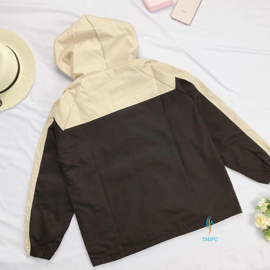 KHOÁC KAKI PHỐI MÀU CÓ NÓN BQFS