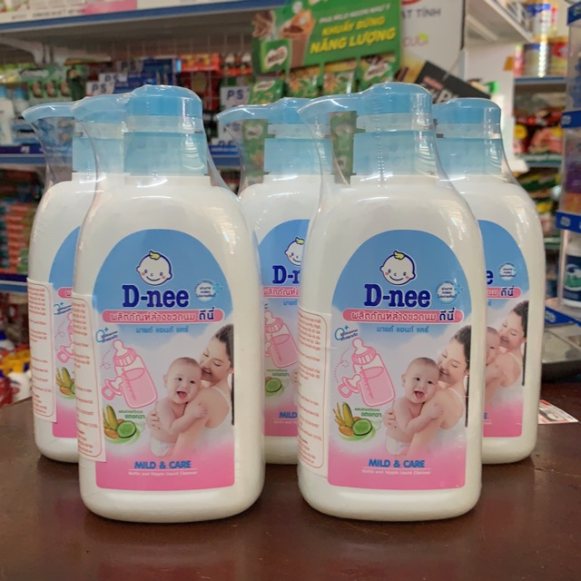 [Tem Đại Thịnh-Hàng Chuẩn] Nước Rửa Bình Sữa Dnee Chai 500ml Mild & Care