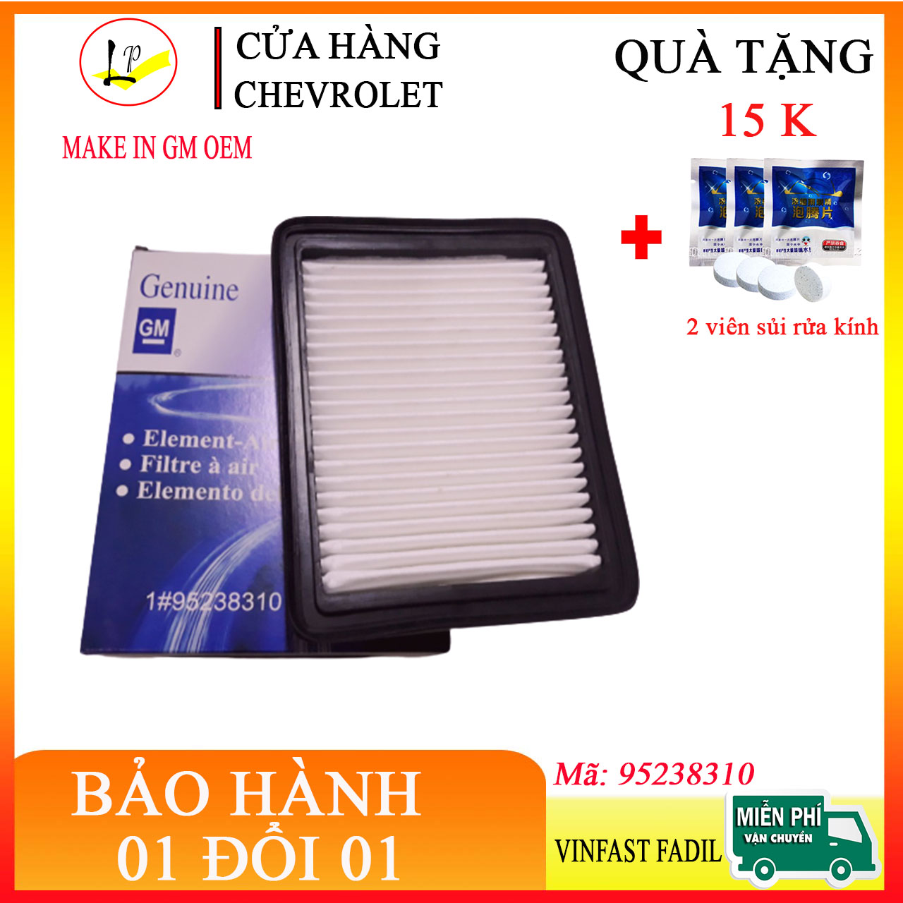 Lọc gió động cơ xe Vinfast Fadil, lọc gió ô tô vinfast hàng đẹp - chuẩn xe|Tặng kèm 2 viên nước rửa kính 15K|lọc gió ô tô,lọc gió vinfast,lọc gió động cơ,lọc gió động cơ vinfast fadil -lienphuong79