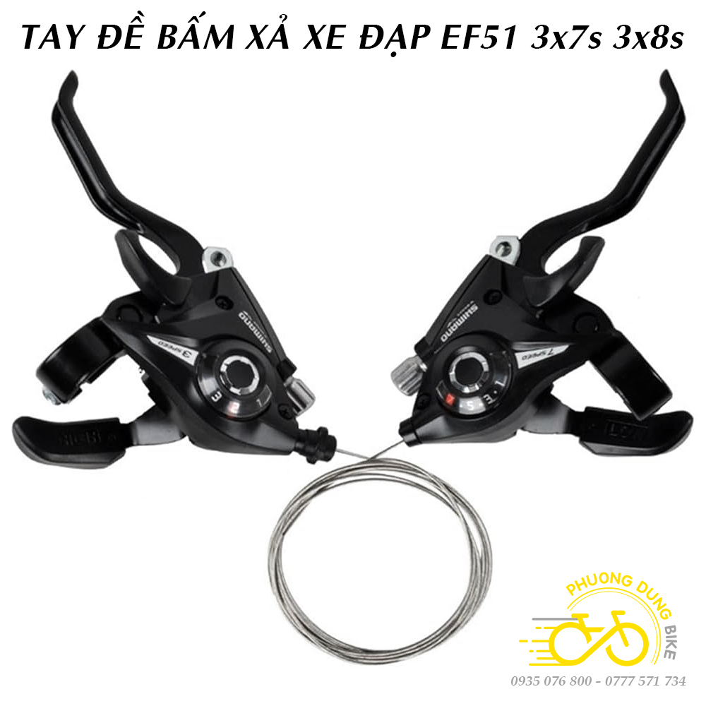 Tay đề xe đạp ST EF51 3x7 3x8 Speed