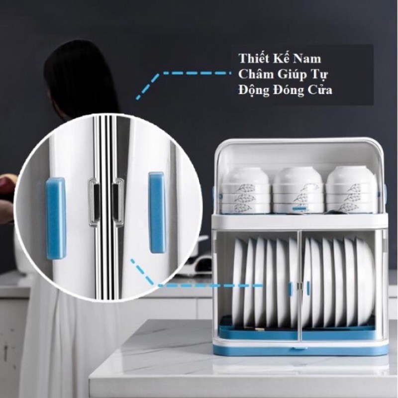 [HCM]Tủ Nhựa Đựng Chén Dĩa Mini 45x38x25cm