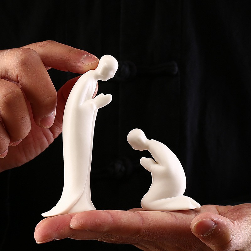 Tượng Vô Danh Cỡ Nhỏ Trang Trí Tiểu Cảnh Bonsai Ghép Lũa- Trang Trí Kết Hợp Cùng Tượng Phật Tạo Khung Cảnh Tịnh Tâm