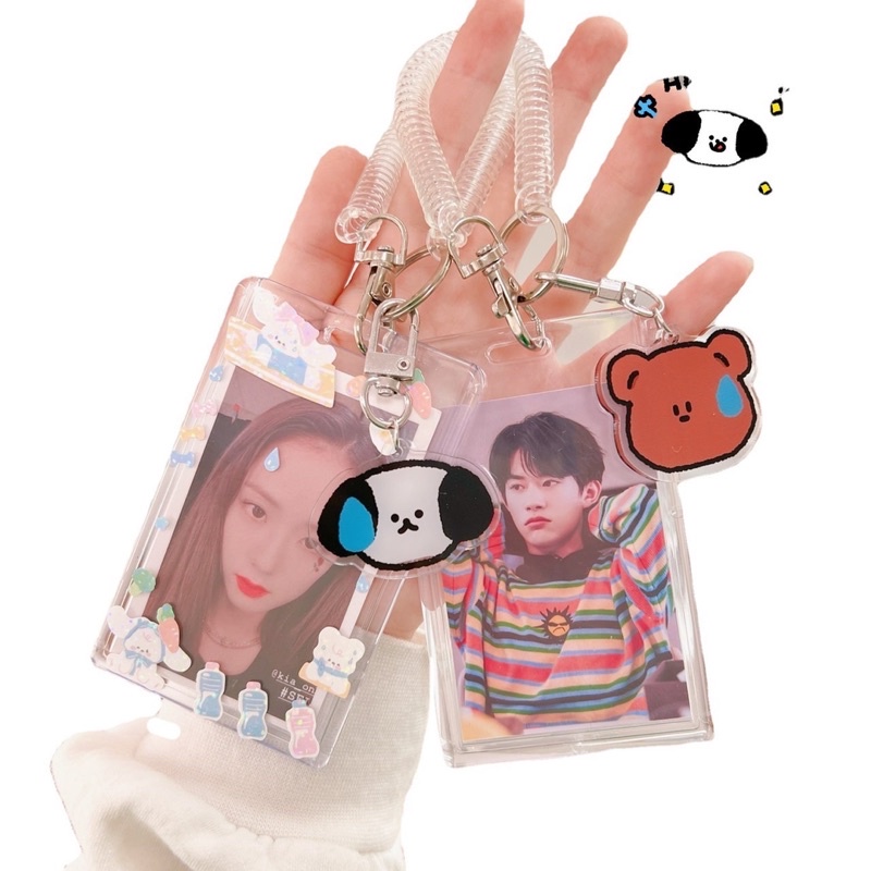 Móc Khoá Top Loader, Bao Trong Suốt Đựng Card, Ảnh Idol