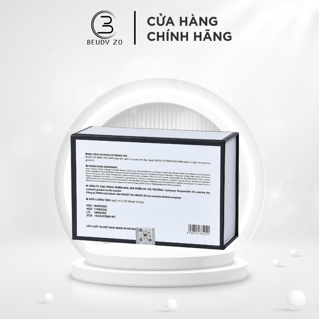 Vệ Sinh Phụ Nữ,Se Khít,Hộp 8v,Inner Recharm,Beudy Zo
