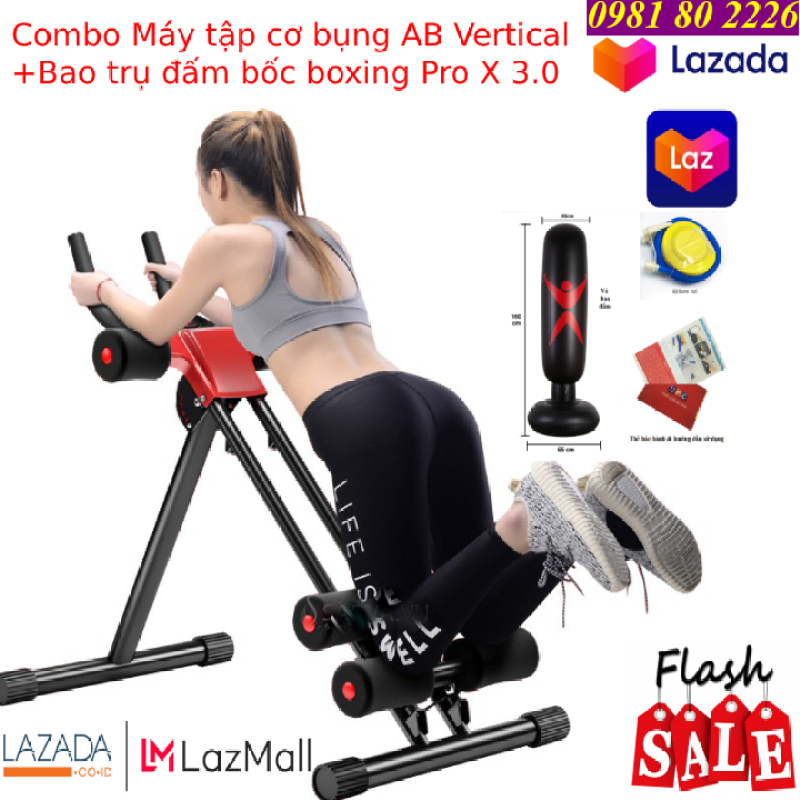 Máy tập cơ bụng | máy tập gym | máy tập thể dục | máy tập đa năng AB Vertical® - Tặng kèm bao trụ đấm bốc Pro X 3.0