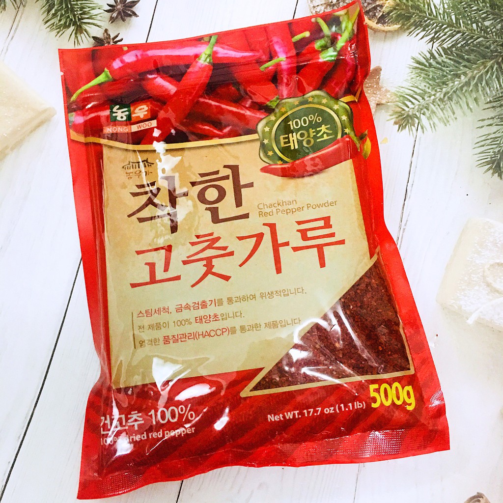 500GR ỚT BỘT HÀN QUỐC LOẠI - NONG WOO ( Loại ngon )- VẢY