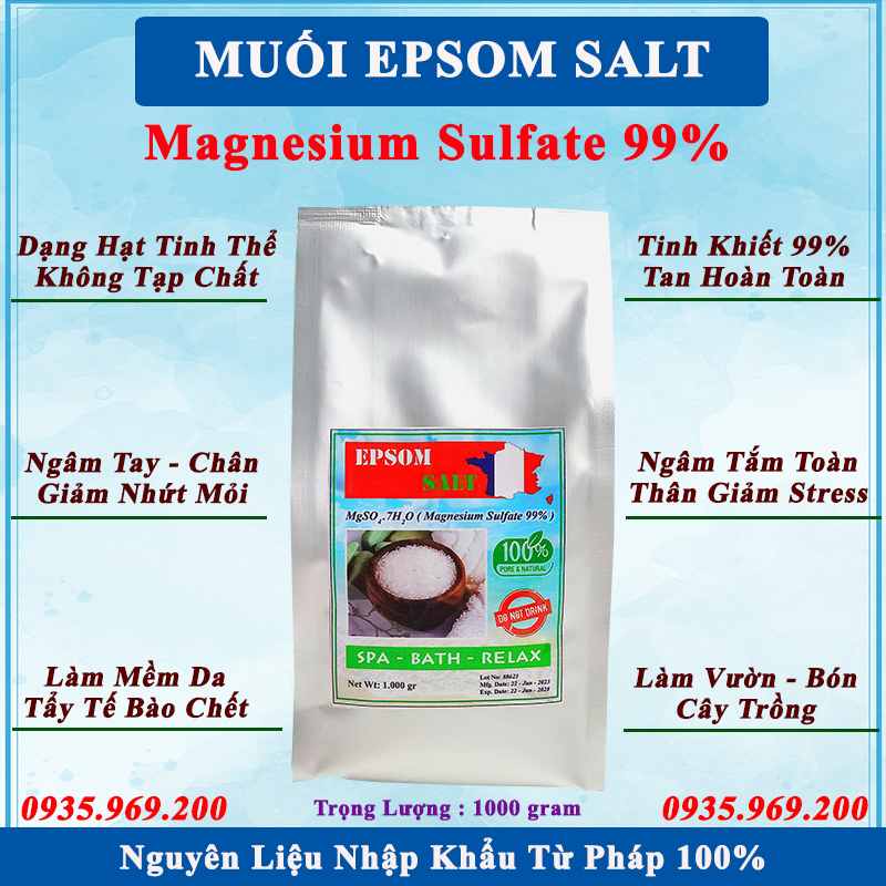 1kg - Muối Epsom Salt ( MgSO4 ) #muối epsom salt