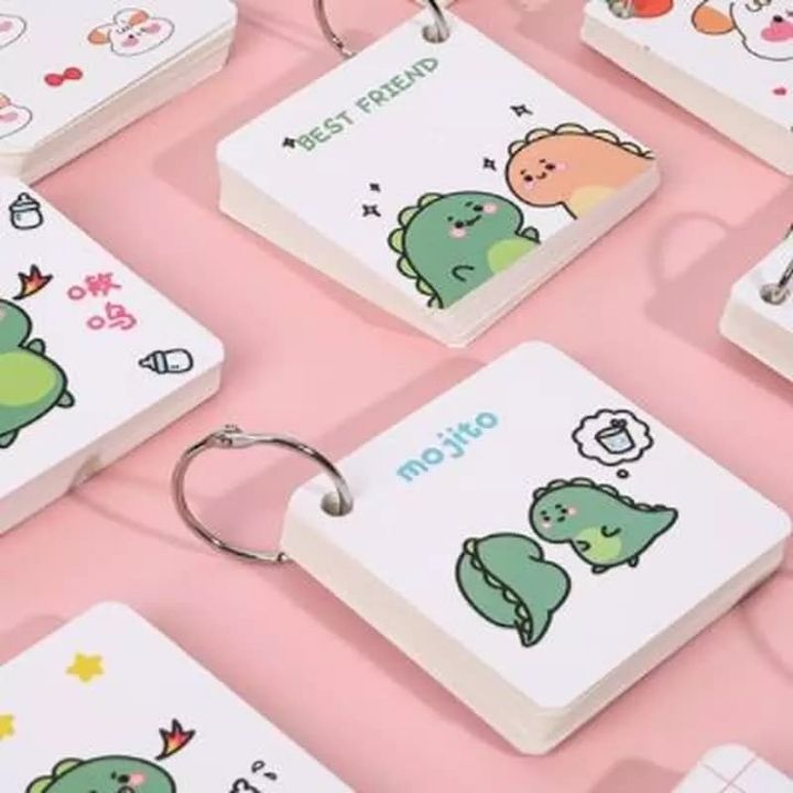 Sổ học từ vựng thẻ học từ vựng flashcard hình vuông có móc treo tiện dụng